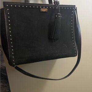 Kate Spade Black Shoulder Bag with Stud Accents
